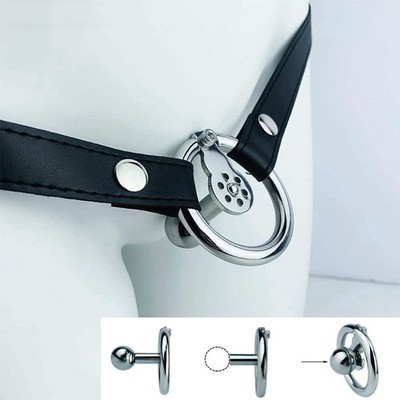 Stainless Steel Flat Chastity Cage Inverted Metal Lock Device Negative For Man