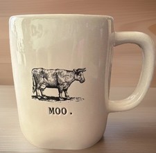 Rae Dunn Farmhouse Style    Moo.   Cow Mug La...
