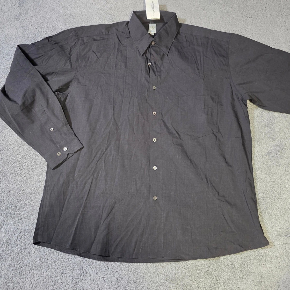 burma bibas dress shirts NEW Vintage Shirt Mens Large Black Brown Floral Button Up Hawaiian Burma Bibas 60 Singles Lawn