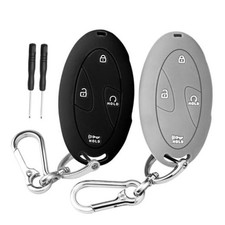 2PCS for Hyundai Ioniq 6 Key Fob Cover,Silicone Key Case with Black grey