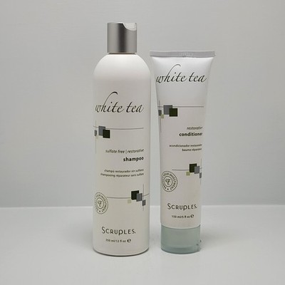 Scruples White Tea Restorative Shampoo 12 oz & Conditioner 5 oz DUO | Free Ship