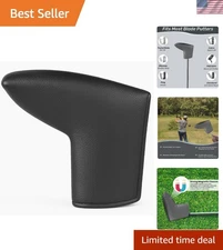 Universal Fit Magnetic Blade Putter Cover - Durable PU Leather Protection