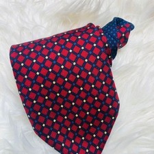 Vintage Tommy Hilfiger Mens Tie Red Blue Patterned