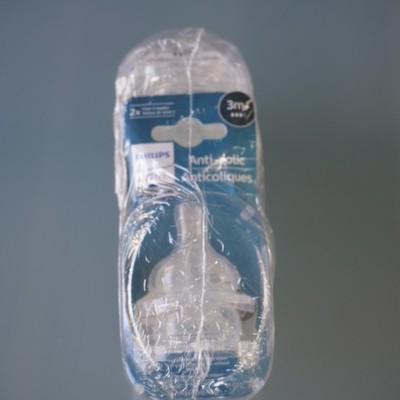 Philips Avent Anti Colic Bottle Nipples Flow 3 3M+ Medium Flow 2 Pack SCY763/04