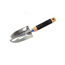 Gardener Select Gardening Metal Hand Held Trowel with Foam Grip, Black, 12.5"