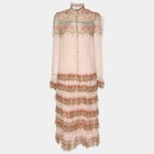 Zimmerman Multicolor Silk Kaleidoscope Tiered Frill Midi Dress XS