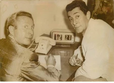 PRESS PHOTO 13/18cm Original Charles TRENET Jean Claude PASCAL