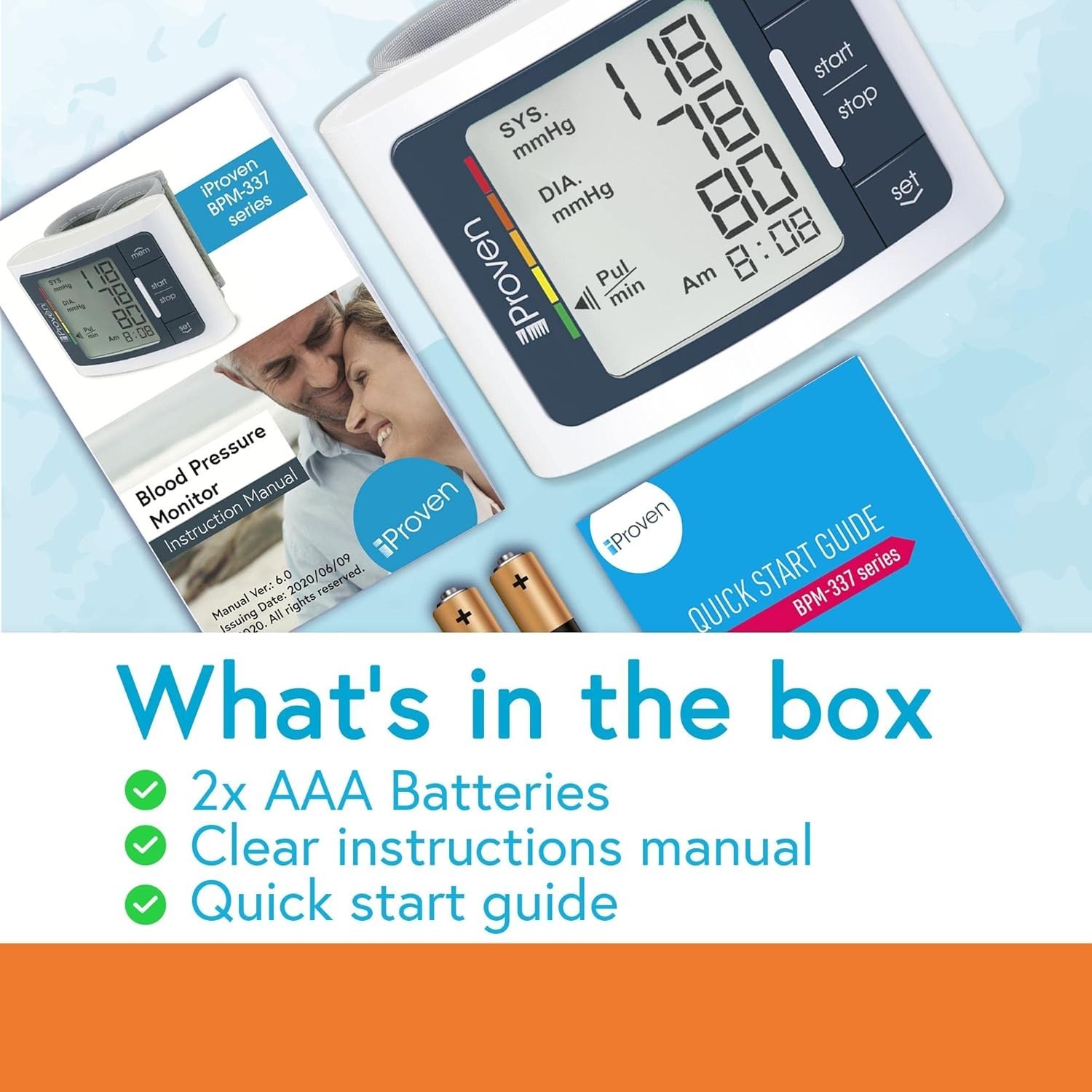 iProven Blood Pressure Monitor with Large LCD – Fast Readings & High BP Alerts