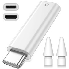 USB C Pencil Adapter 2 Pcs Nibs for Apple Pencil 1st Generation, USB-C to fo...