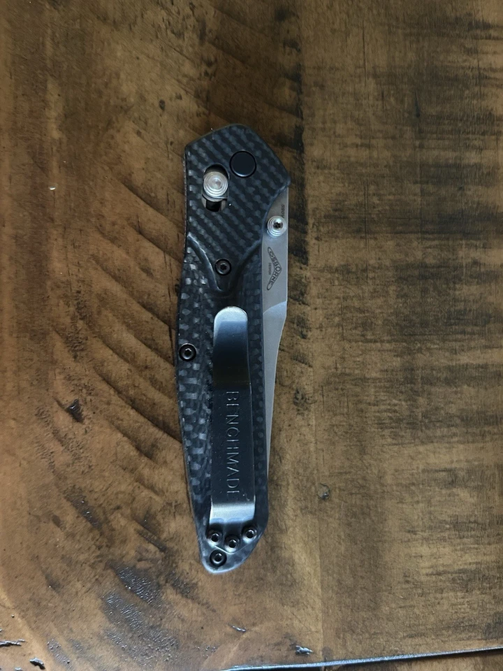 Benchmade 940-1 Osborne Reverse Tanto Steel Pocketknife S90V Carbon Fiber Handle - Image 4 of 4