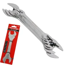 Ultra Thin Flat Slim 3mm Double Open Ended Spanner/Wrench Set 6mm-23mm Metric