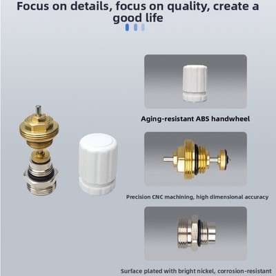 Automatic Valve Core for Floor Heating Water Distribution System Copper Valve
