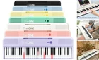 Smart Keyboard COLOR 61 Lighted Keys Piano Keyboard, Electric Cream White
