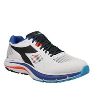 Image of Diadora Men's Mythos Blushield 7 Vortice Shoes | White/Black/Turk | Size: 12.5 M