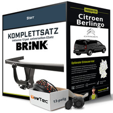 Für CITROEN Berlingo Typ B9 Anhängerkupplung starr +eSatz 13pol uni. 11- NEU