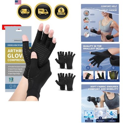 2 Pairs Copper Arthritis Compression Gloves for Women and Men, for Arthritis ...
