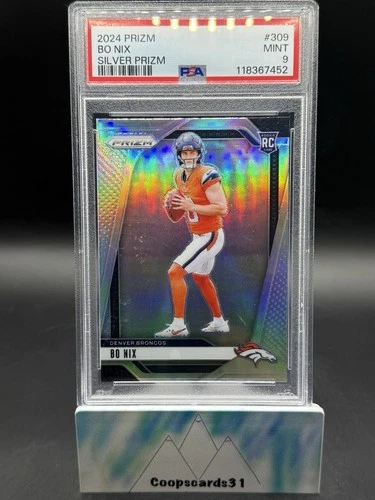 2024 Panini Prizm Silver Prizm BO NIX Rookie PSA 9 Mint DENVER BRONCOS 🔥🔥