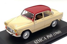 Altaya 1/43 Scale Diecast 30921 - 1960 Simca P60 - Cream/Red