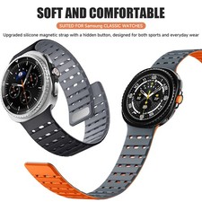 For Galaxy Watch 8 Magnetic Silicone Band Breathable Waterproof Quick-Swap Strap