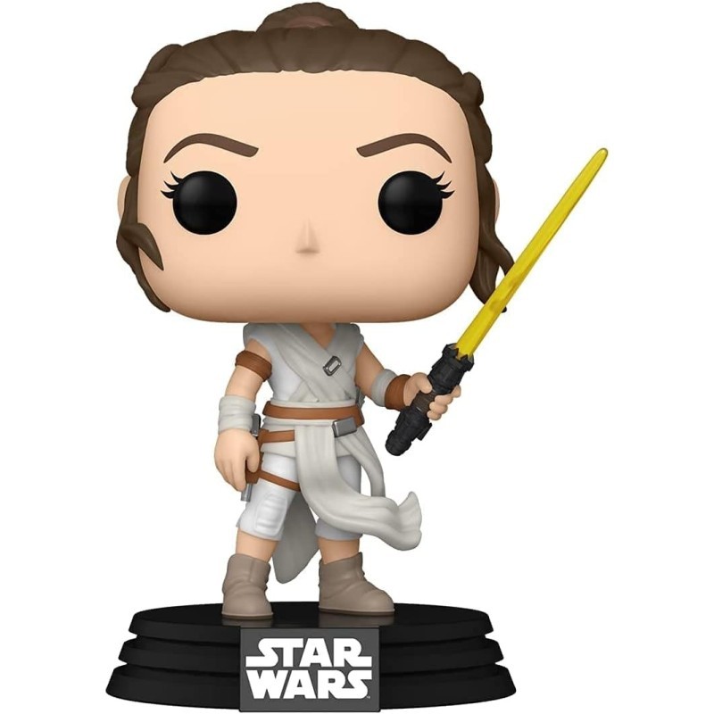 Funko Pop Star Wars Rey Skywalker figurine vinyle sabre jaune phosphorescent