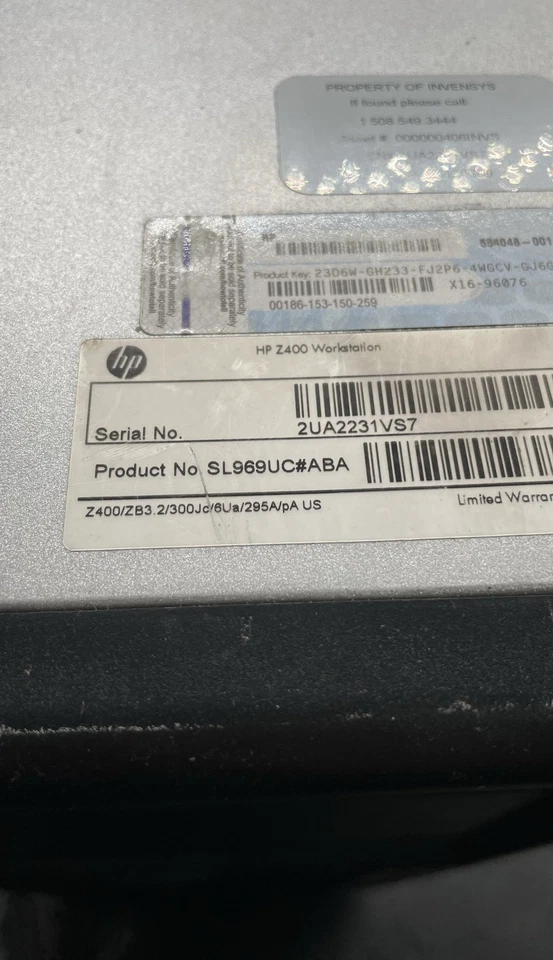 Estación de trabajo HP Z400 de alto rendimiento torre procesador Intel Xeon sin disco duro Foto 3 de 4