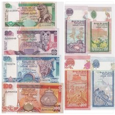 SRI LANKA Set 4 pcs 10 20 50 100 Rupees 1995-2006 Uncirculated