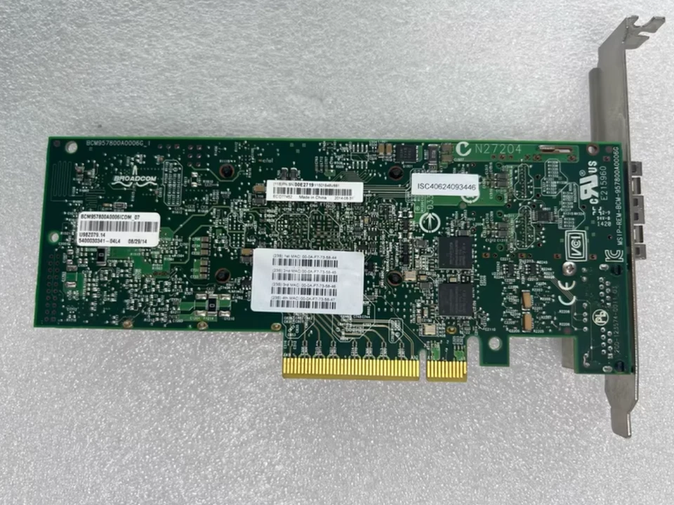 IBM EN0SEN0U 00E2719 00E2715 4-Port (10 Gb + 1 GbE) SR+RJ45 Network Card - Image 2 of 3