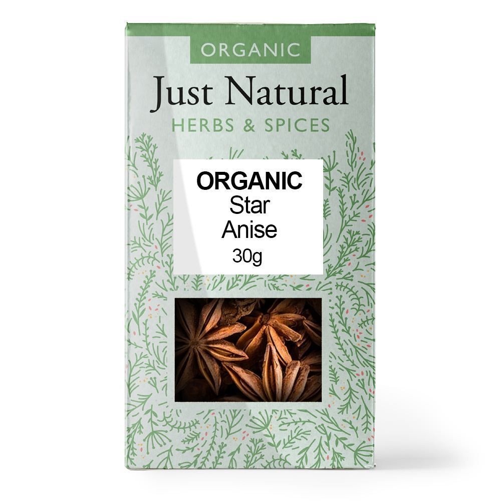 Just Natural Herbs Organic Star Anise (Box) 15g - 2 Pack