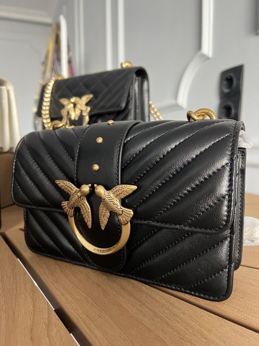 NEW Pinko mini black bag new collection leather crossbody