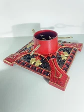 Christmas Tree Stand Cast Iron Base Real Live Tree Holder with Water Reservoir