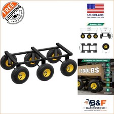 Heavy Duty All Terrain Dolly With Agile Steering - 10 Tires 1300 Lbs Capacity Heavy Duty All Terrain Dolly With Agile Steering - 10 Tires 1300 Lbs Capacity