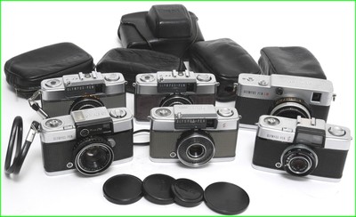 Lot of 6 x Olympus Pen cameras diverse probably BROKEN  nottested