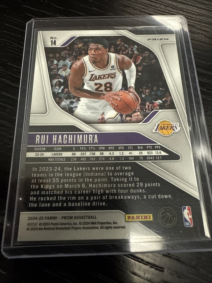 2024 Panini Prizm Rui Hachimura China Black White Panda SSP Bronny James Silver - Image 3 of 4