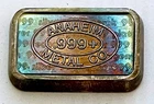 Vintage 1981 Anaheim Metal Co U.S.V.I. Ingot Co. 1oz 999 Silver Art Bar C1346