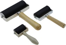 3 Pack Rubber Roller - Brayer Rollers with 3 Size for Crafting Brayer...