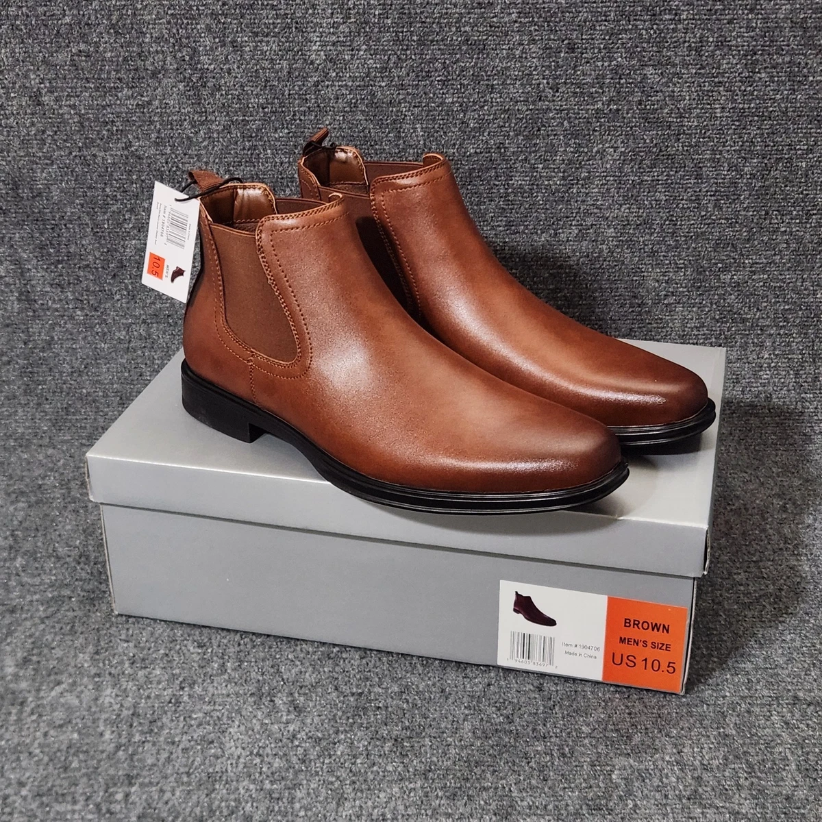 Perry Ellis Mens Chelsea Square Toe Boot Brown Size 10 NIB Perry Ellis Mens Chelsea Square Toe Boot | Mercari main image 2