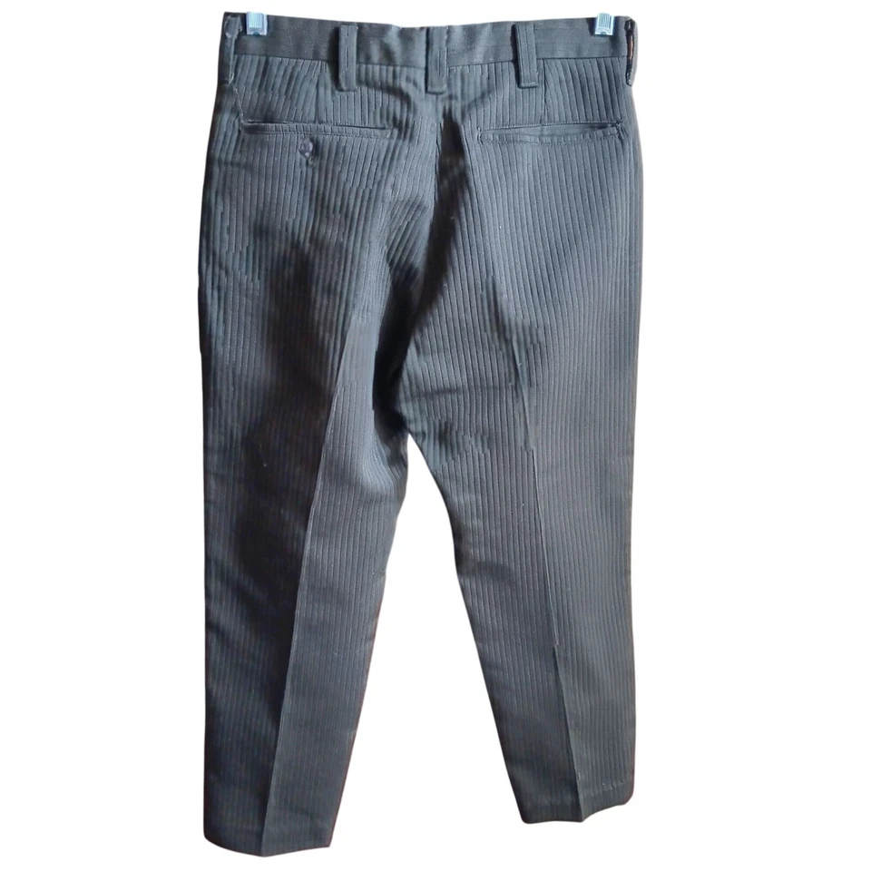 Calça Levis Sta-Prest Vintage Anos 70 com nervuras verde perna reta 29x26 - Imagem 2 de 4