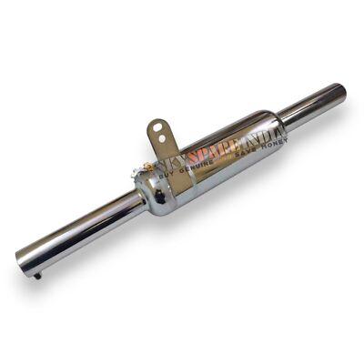 Chrome Silencer With Baffle  Compatible With Royal Enfield 350 500cc Uce Efi