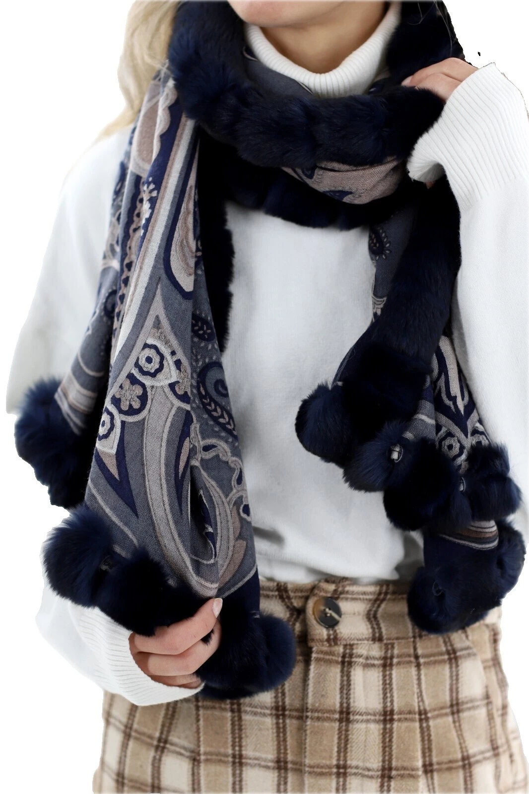 Wool Paisley Scarves & Wraps Spring for Women