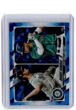 2021 Topps Chrome Sapphire Update Jose Godoy/Wyatt Mills Rookie Seattle Mariners