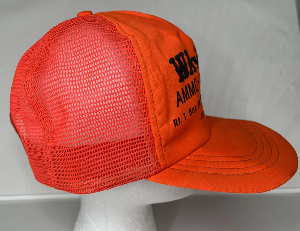 De colección Langenberg Naranja Snapback Trucker Gorra Pistolas Wayside Munición Recarga EE. UU. Foto 4 de 4