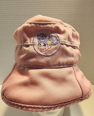Sesame Street ABBY CADABBY Pink Bucket Sun Hat Embroidered Abby