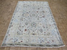 6'3 x 9'3 Hand Knotted Beige Sultanabad Oushak Fine Oriental Rug Ushak G9638
