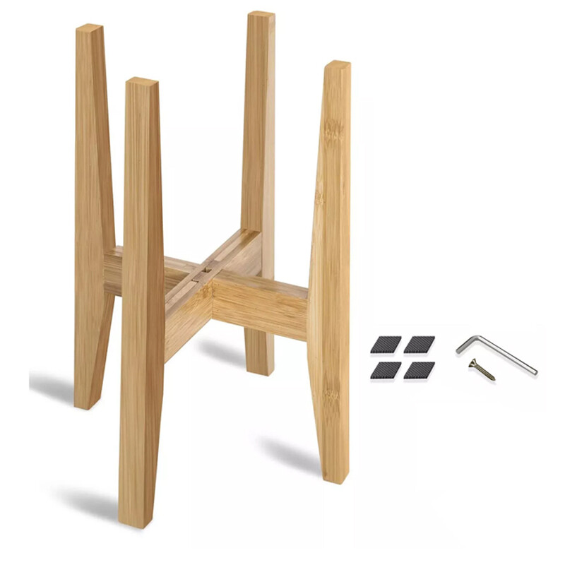 Adjustable Bamboo Plant Stand, Brown
