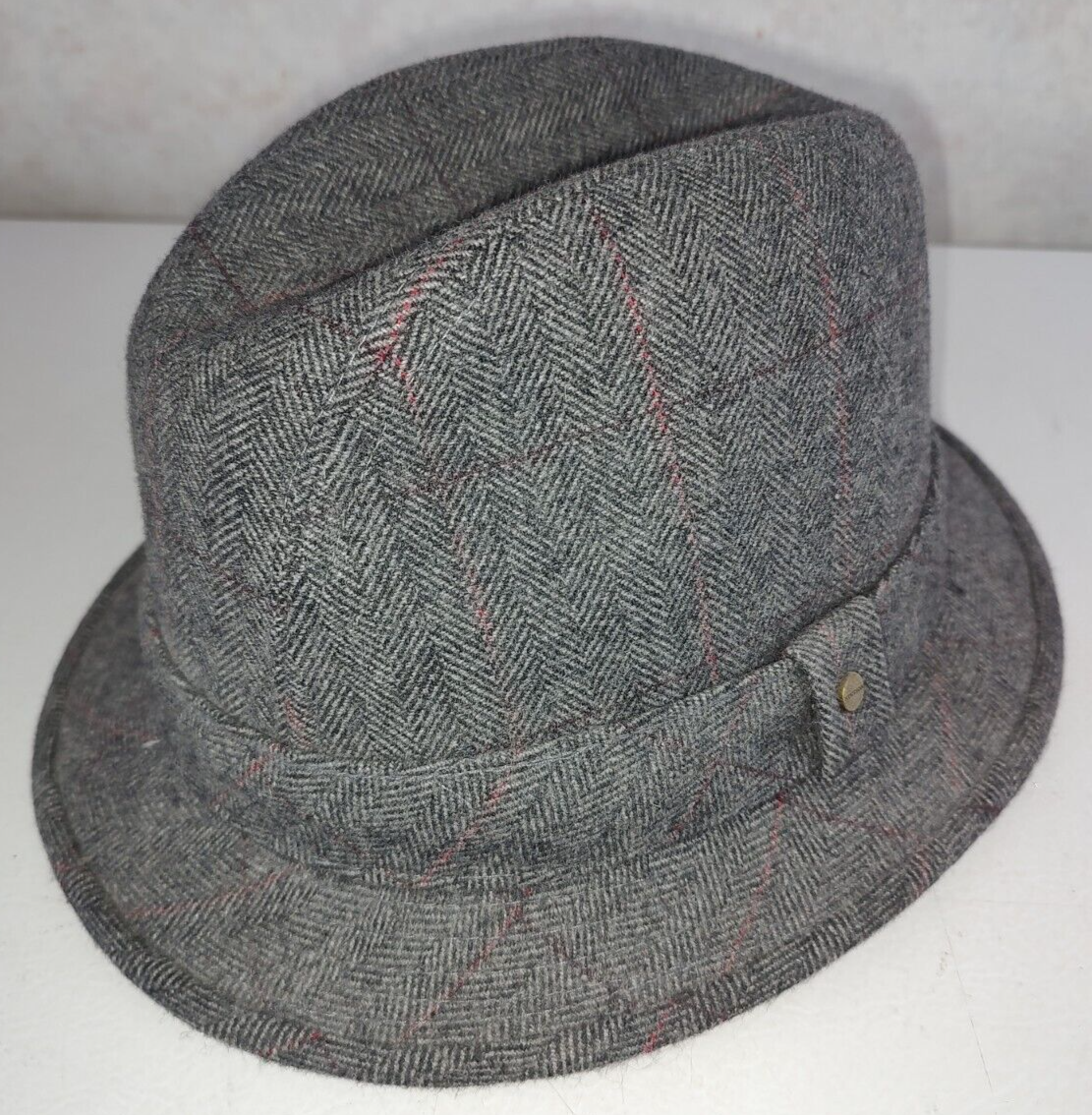 Stetson STW185 XL Gray Wool Blend Fedora Hat RN31905 Pre-Owned-image