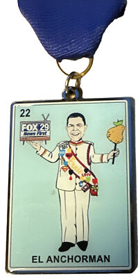 NEW 2022 ERNIE ZUNIGA EL ANCHOR MAN FIESTA MEDAL. RARE