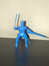 Marx Mexican Mounted with Musket and Sword- Blue Alamo figure 54mm 1970s