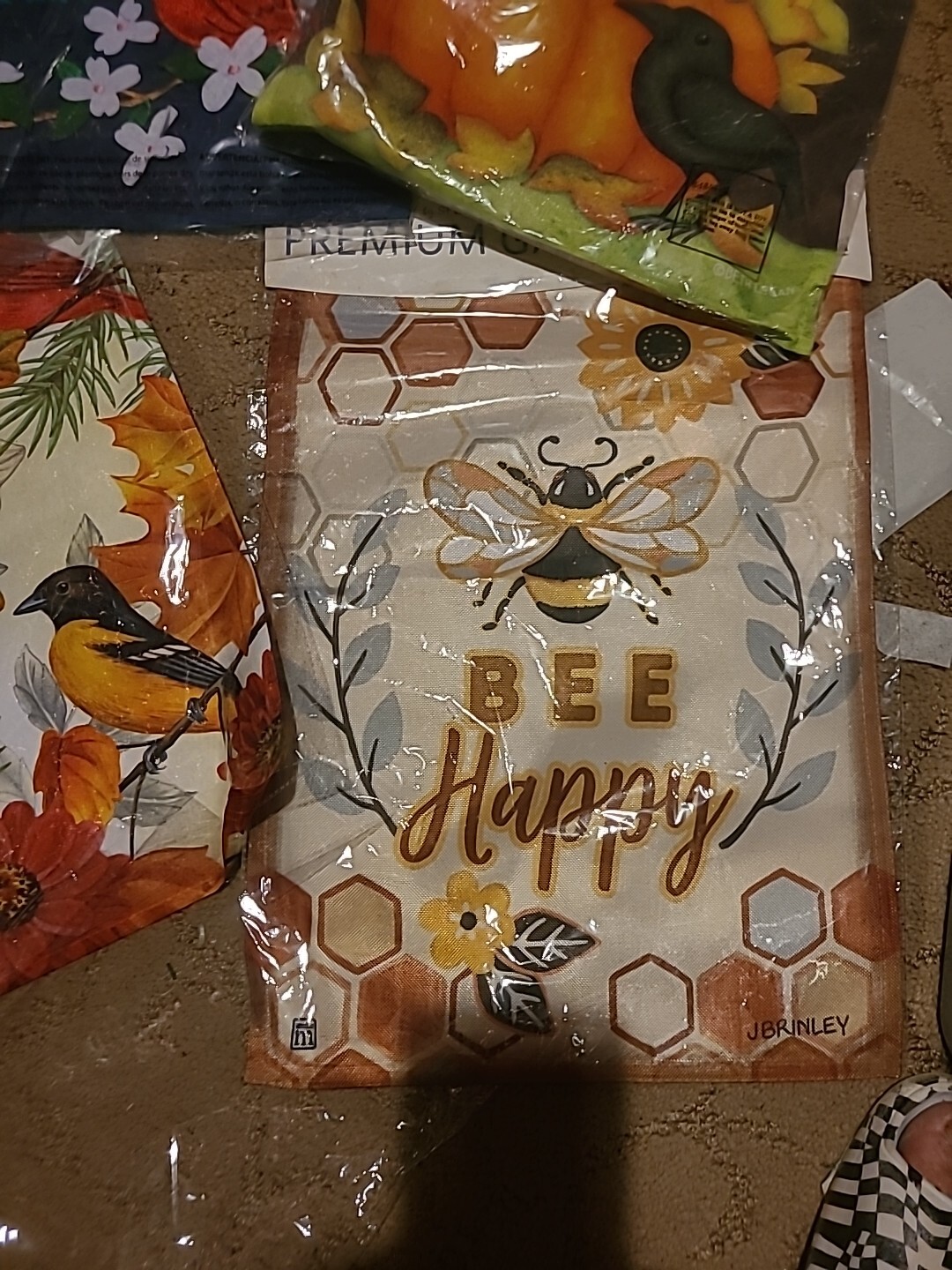 Lot Of 4 Decorative Large Yard Flags Seasonal Florals Cardinals Bees Lot of 4 decorative large yard flags seasonal florals cardinals bees