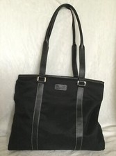 Large MAXX NY Leather/Polyester Tote/Shoulder Bag / Handbag