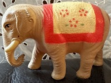 Celluloid Jointed Elephant Figure Vintage 4  Antique Toy